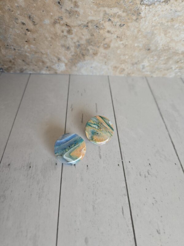 Turquoise and Peachy Faux Gemstones