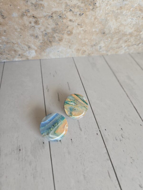 Turquoise and Peachy Faux Gemstones
