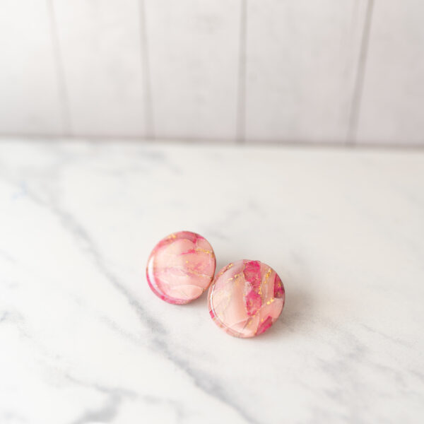 Pink and Gold Studs