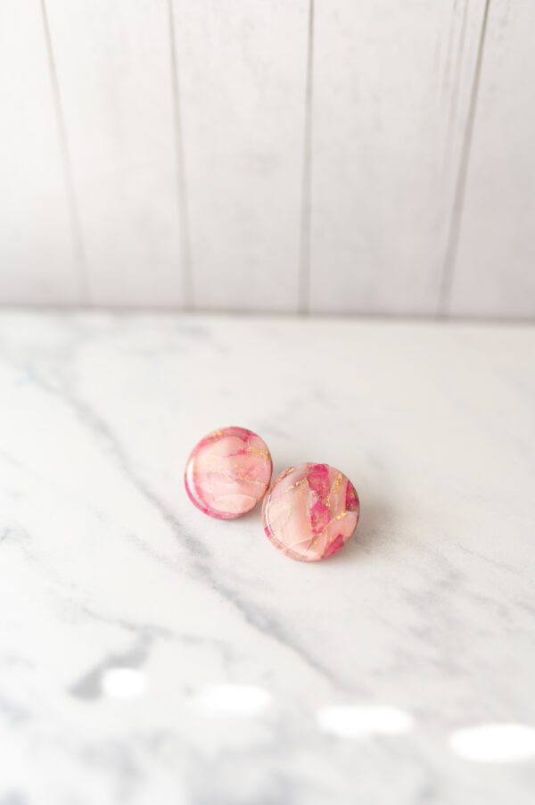 Pink and Gold Studs