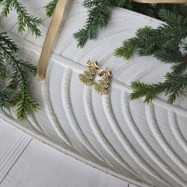 20251123_113459 Gold Glitter Trees with Bow