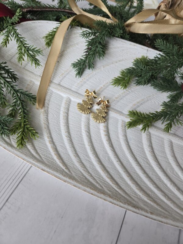 20251123_113459 Gold Glitter Trees with Bow