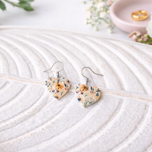 Yellow floral hearts